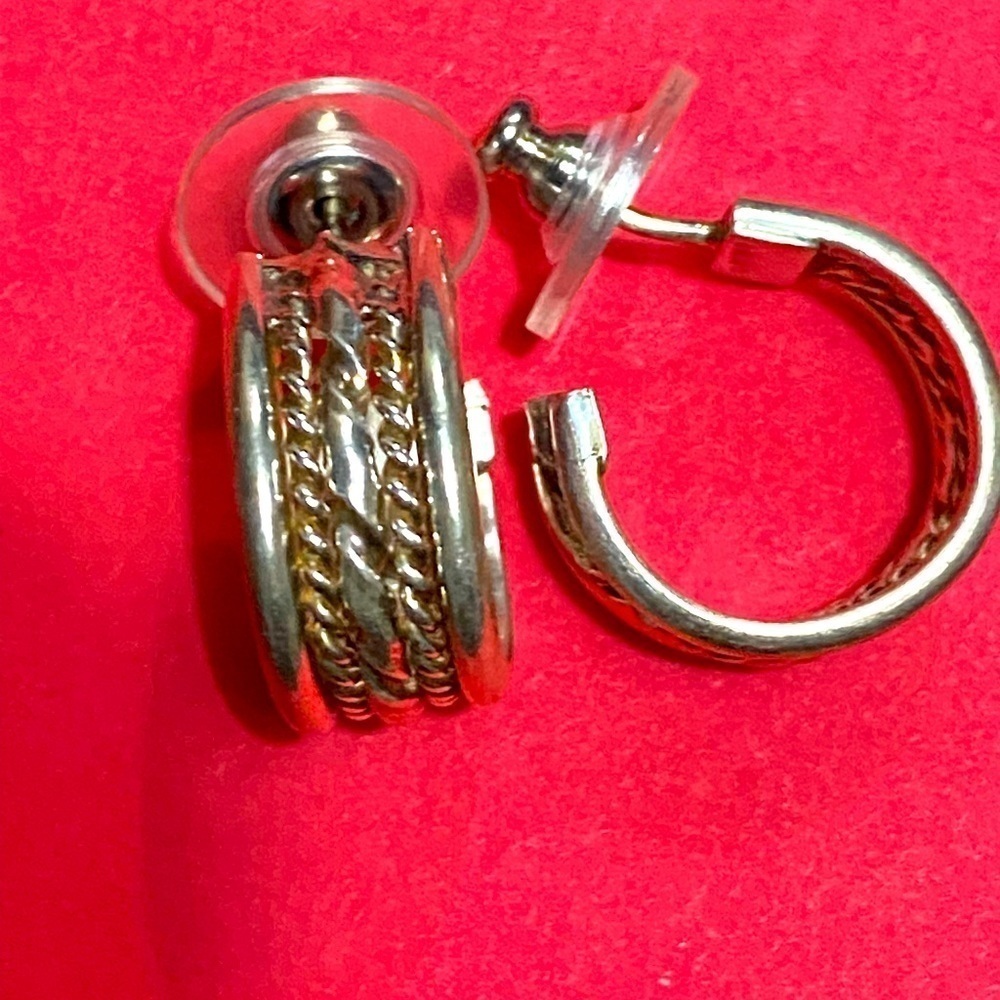 Native American made earrings Silver